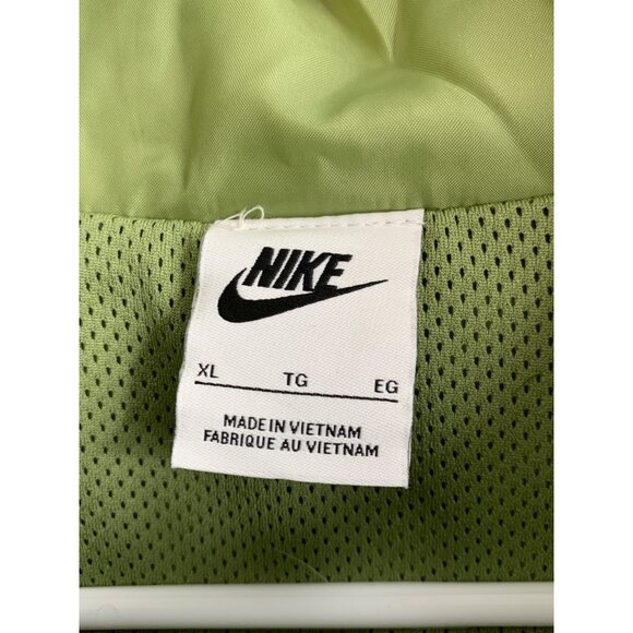 Nike Mens XL Nike Green Pullover Windbreaker Perf LIned Breathable Hood 7048 - Picture 8 of 14